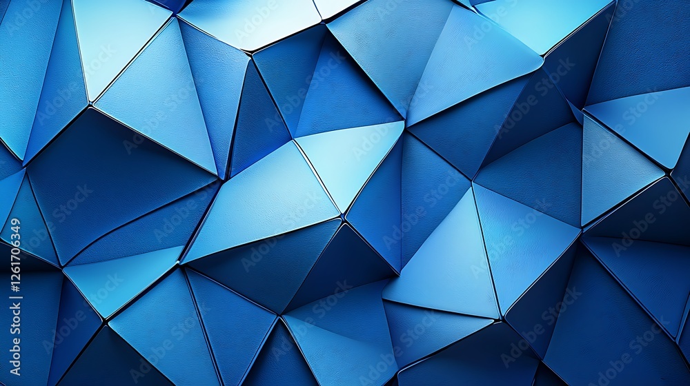 Abstract blue geometric background, polygonal texture, 3D render, design element Abstract blue geometric background, polygonal texture, 3D render, design element