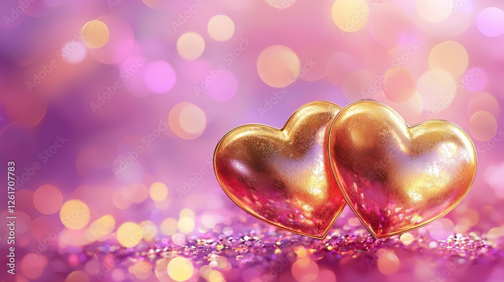 Obraz premium Romantic heart-shaped chocolates for valentine's day celebration on vibrant pink background