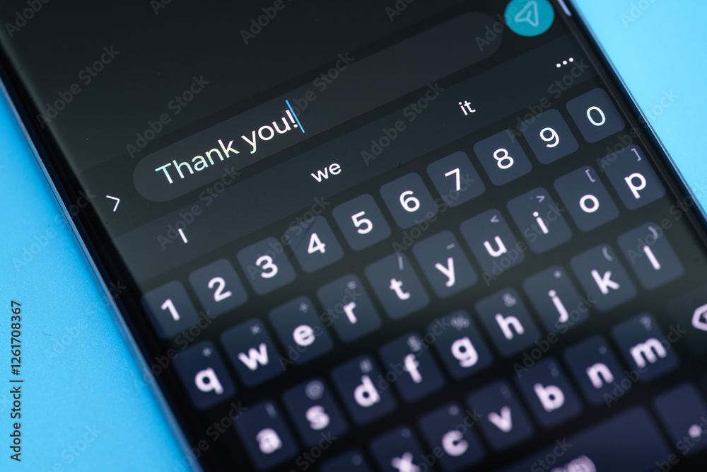 Thank You Message, Mobile Phone, Digital Communication, Texting Gratitude Thank You Message, Mobile Phone, Digital Communication, Texting Gratitude