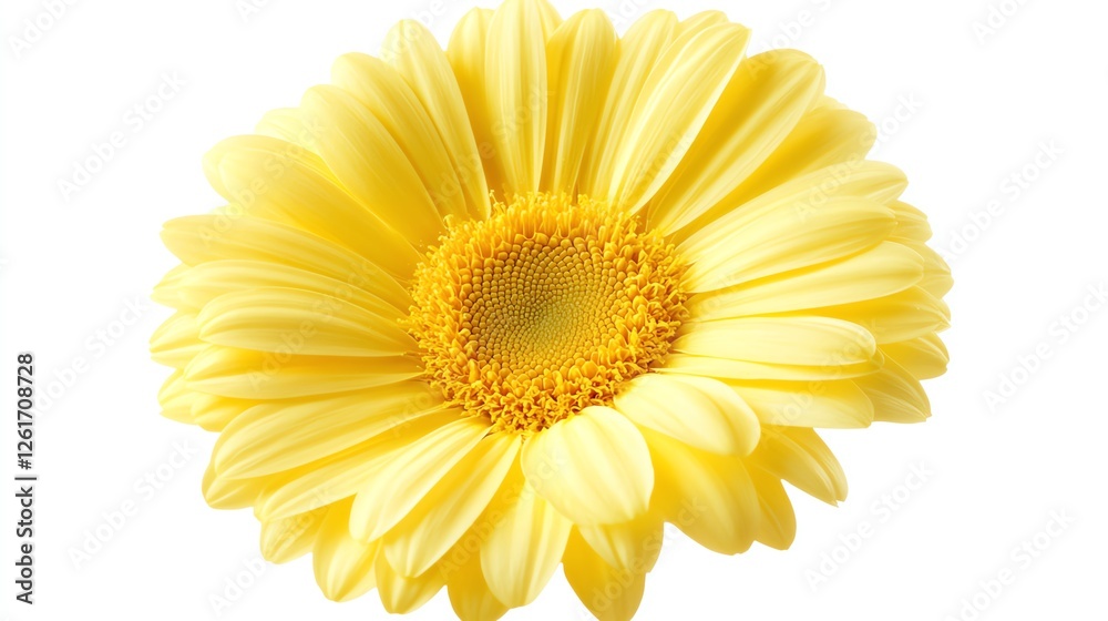 Bright Yellow Flower With Petals Radiating Around a Textured Center, Showcasing Beauty and Freshness Bright Yellow Flower With Petals Radiating Around a Textured Center, Showcasing Beauty and Freshness