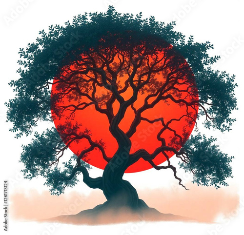 silhouette of a tree