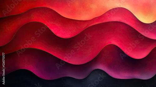 Abstract waves of red and orange hues flowing together, creating a dynamic, textured background