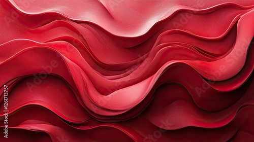 Abstract red wave patterns creating a dynamic texture, ideal for backgrounds or design projects