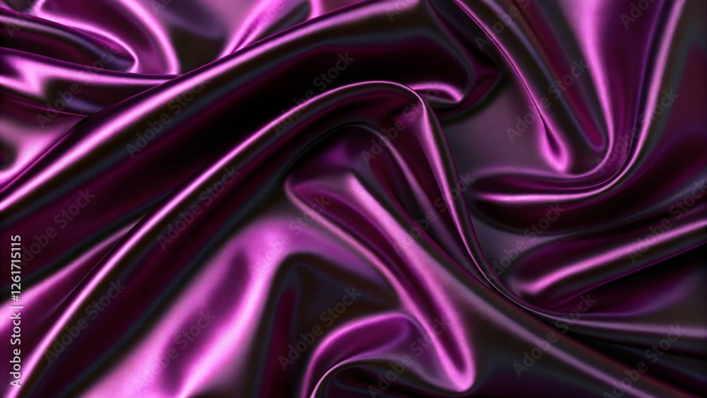 Obraz premium Dark purple pink silk satin background. The rich plum color and silky texture of satin a sophisticated and glamorous look, perfect for high end designs or any project that needs a luxurious