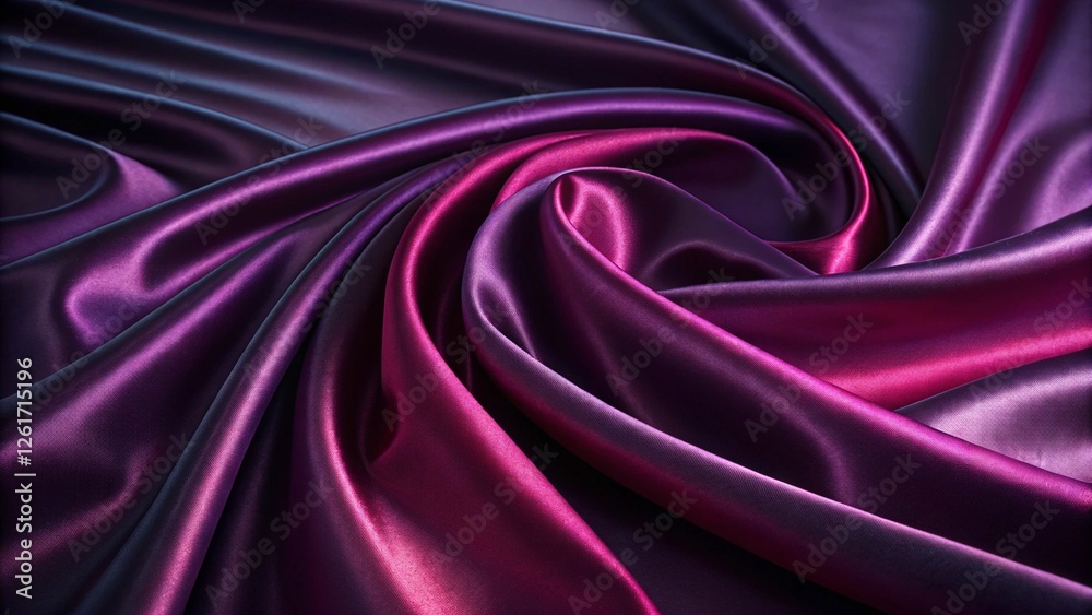 Obraz premium Dark purple pink silk satin background. The rich plum color and silky texture of satin a sophisticated and glamorous look, perfect for high end designs or any project that needs a luxurious