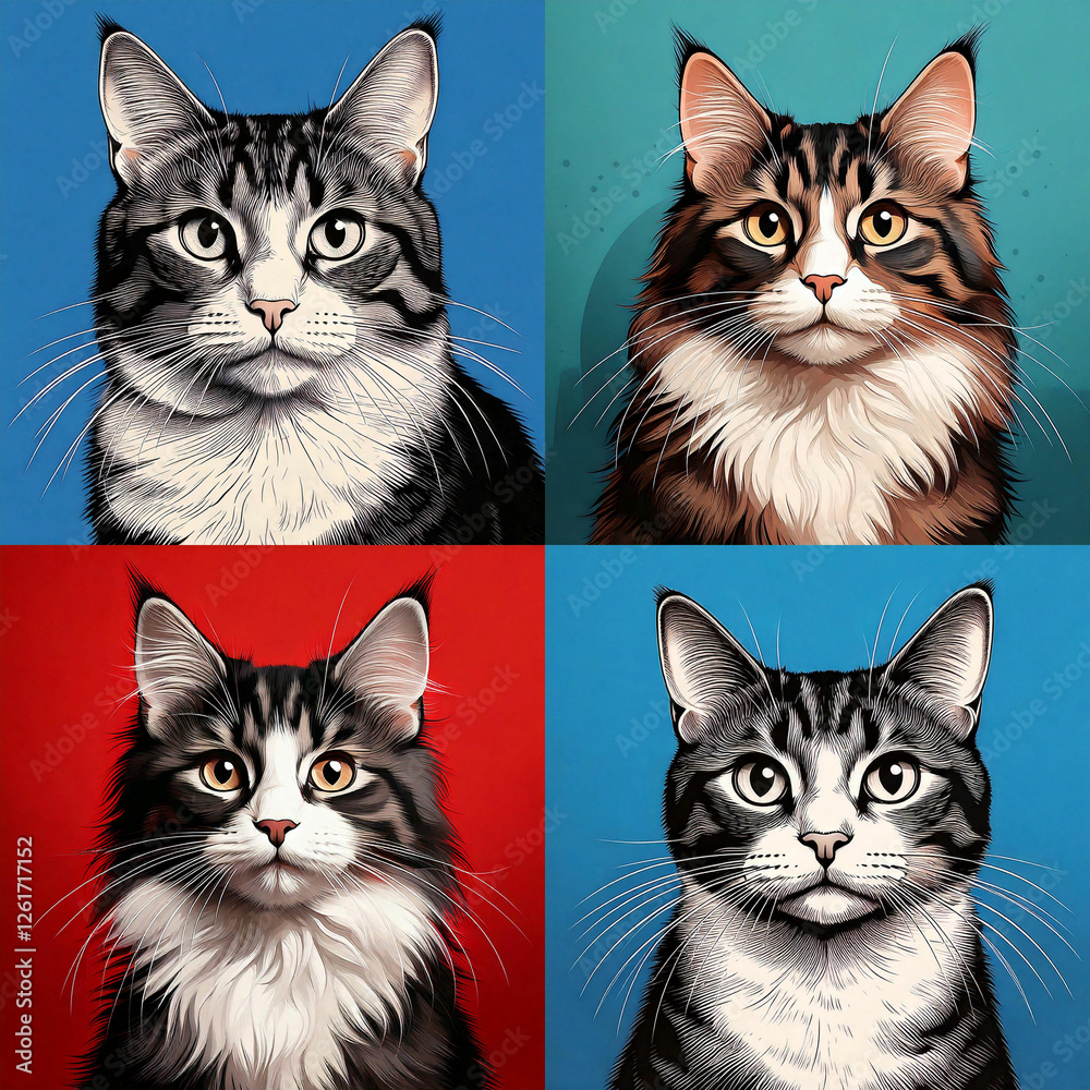 Illustration of a Cat in Comic Style
Illustration of a Cat in Comic Style