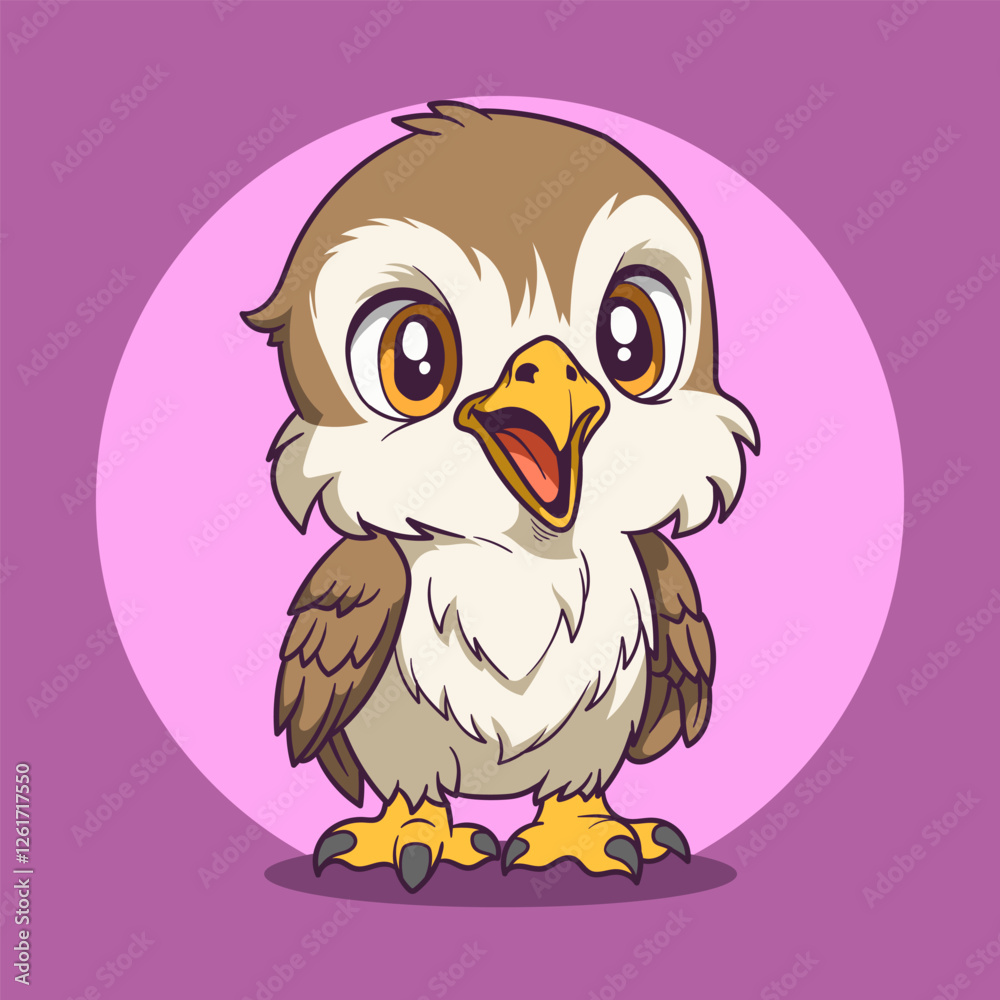 Fototapeta premium cute and funny osprey cartoon