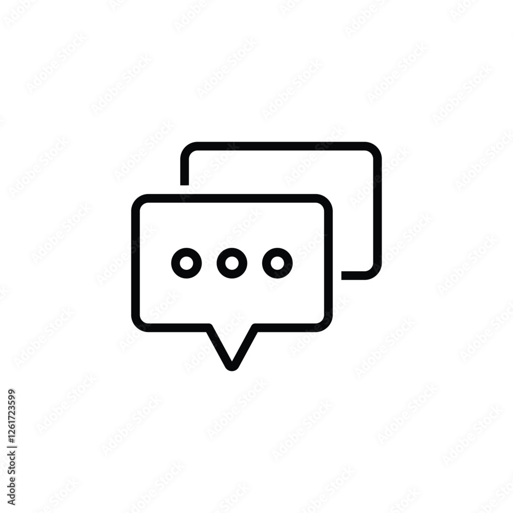 chat set. Speech bubble icon vector chat set. Speech bubble icon vector