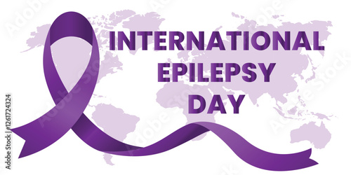 February is International Epilepsy Day. Vector template Design for banner, greeting card, poster, prints, social media post ,flyer , T shirt with background.