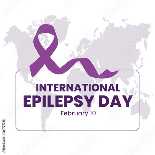 February is International Epilepsy Day. Vector template Design for banner, greeting card, poster, prints, social media post ,flyer , T shirt  WITH DESIGN.