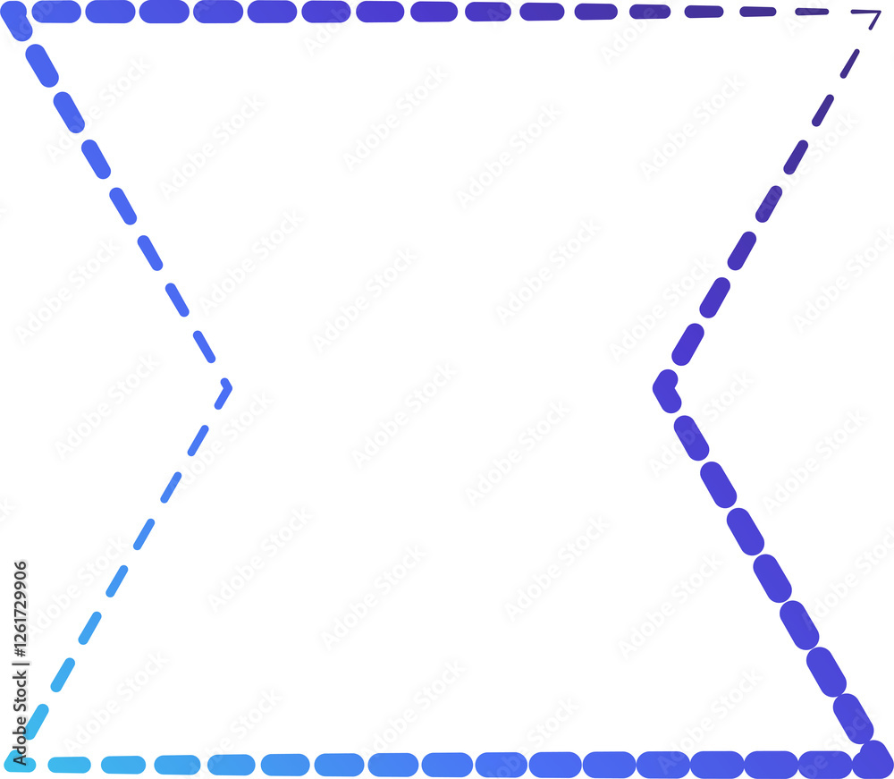 Geometric dashed line shape and icon element for tech, digital, cyber, web Geometric dashed line shape and icon element for tech, digital, cyber, web