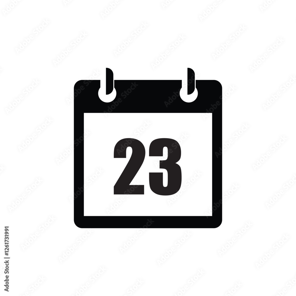 calender icon, 23 calender icon with white background calender icon, 23 calender icon with white background
