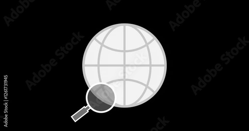 Browser online searching with magnifying glass
