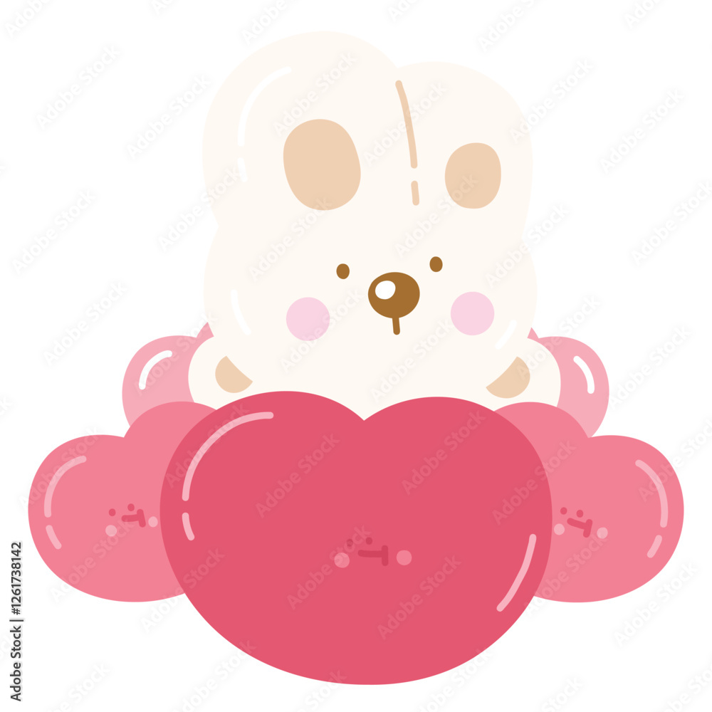 Cute Rabbit with Heart Cute Rabbit with Heart