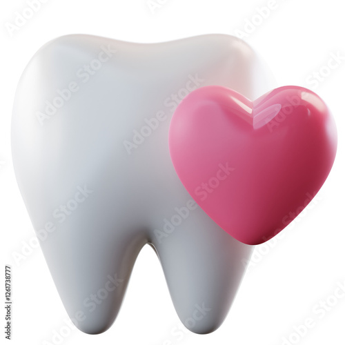 3D Illustration Love Teeth