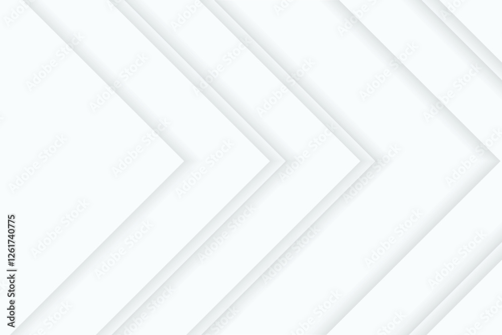 Fototapeta premium 3D white geometric abstract background overlap layer on bright space with rounded rhomb effect decoration. eps 10