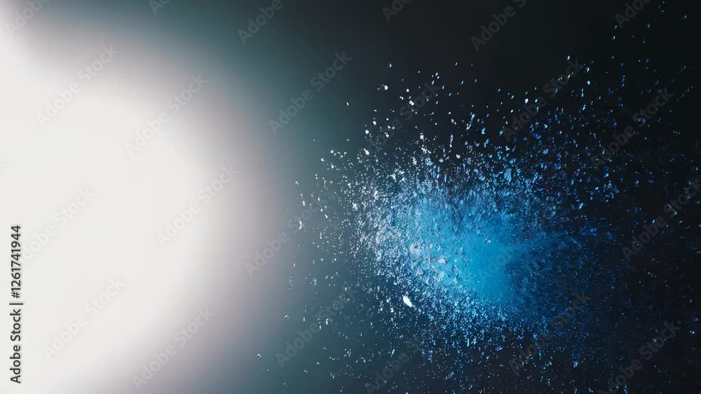 Video Player Interface Displaying a Blue Splash