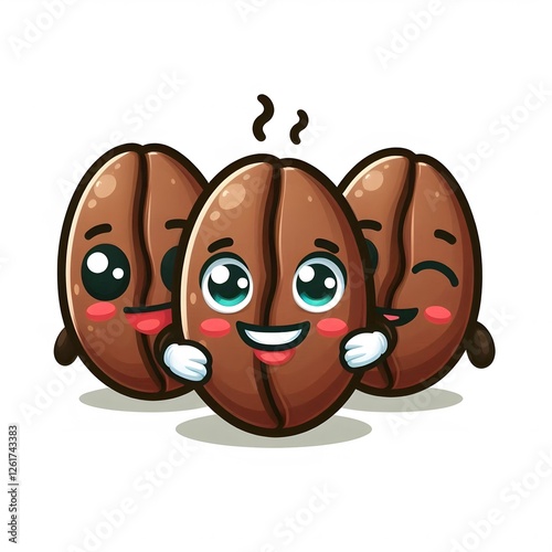 coffee beans cartoon character