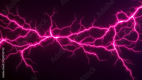 Bright pink lightning against a dark background.