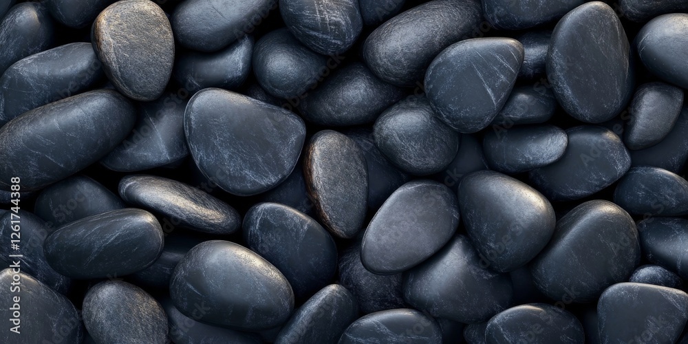 Dark Grey River Rocks Background Texture: A Collection of Smooth, Polished Stones Dark Grey River Rocks Background Texture: A Collection of Smooth, Polished Stones