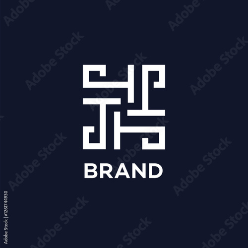 Abstract Square Logo Design, Minimalist Brand Identity, Geometric Pattern