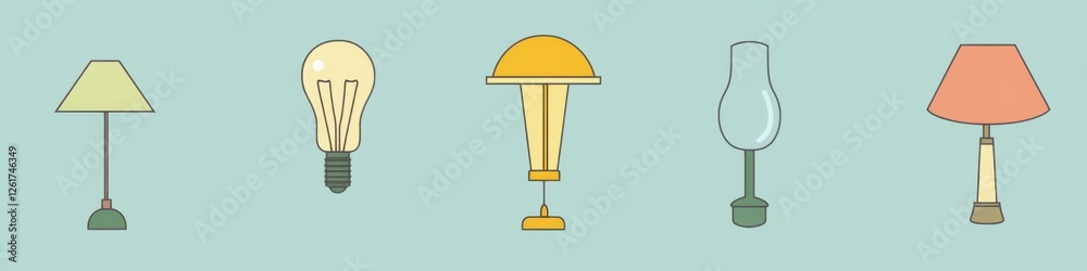 A Curated Set of Line Icons for Lamps: The Ideal Collection for Ideation A Curated Set of Line Icons for Lamps: The Ideal Collection for Ideation