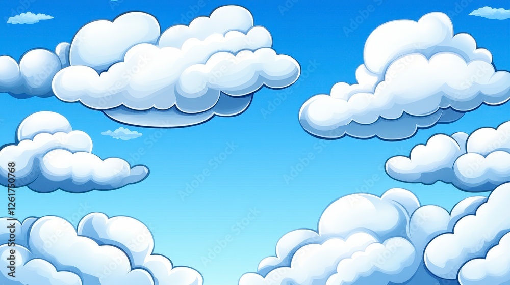Pixelated Cloudscape Background Pixelated Cloudscape Background