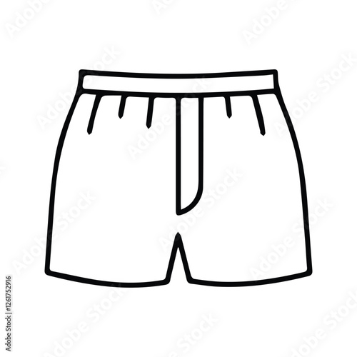 Boxer Panties Icon. Men's Underwear Vector Illustration. underpants.