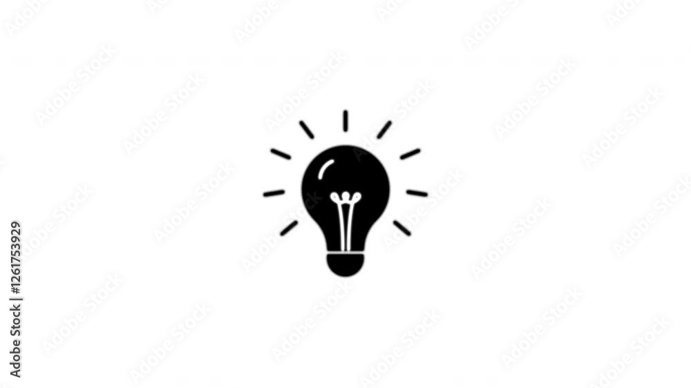 Light bulb lamp animation for business idea, solution ,and innovation Light bulb lamp animation for business idea, solution ,and innovation
