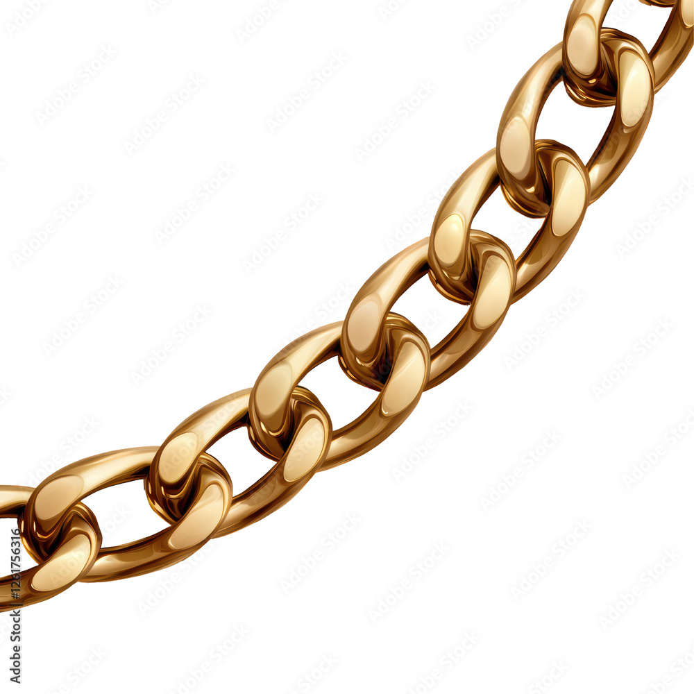Fototapeta premium Gold Chain Detail Closeup