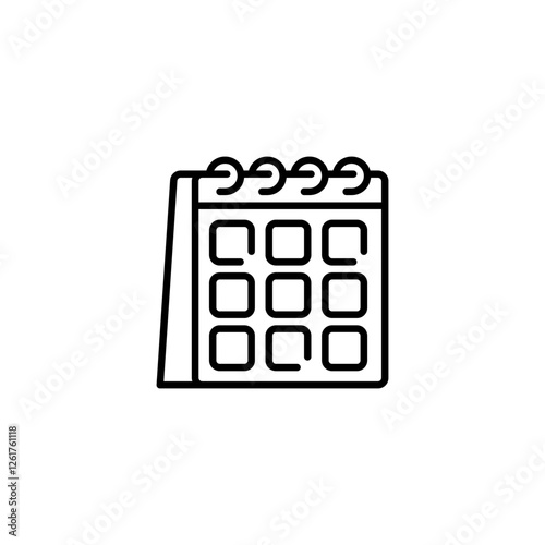 Calendar line icon. Universal creative premium symbol. Vector sign icon logo template. Vector illustration