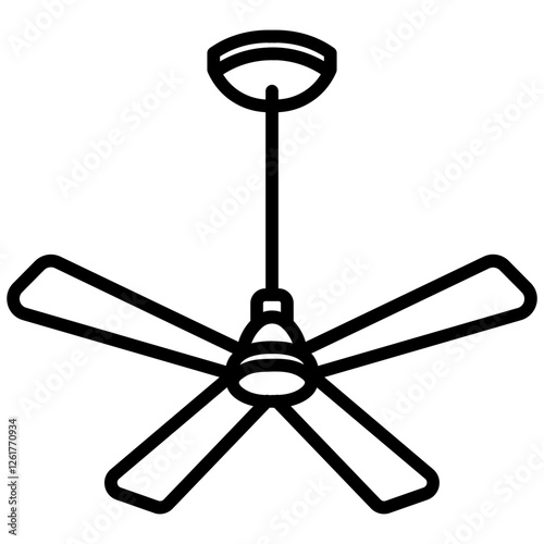 Ceiling Fan Vector Icon