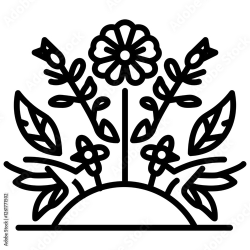 Floral Service Vector Icon
