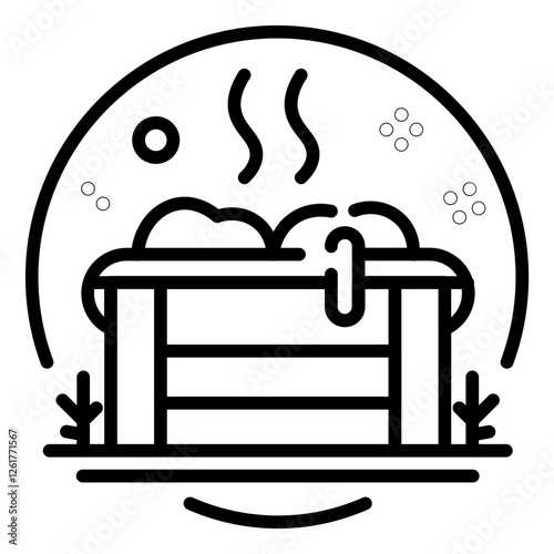 Hot Tub Vector Icon