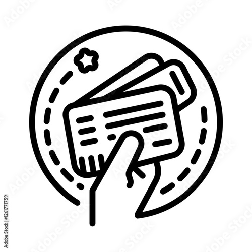 Ticket Booking Vector Icon