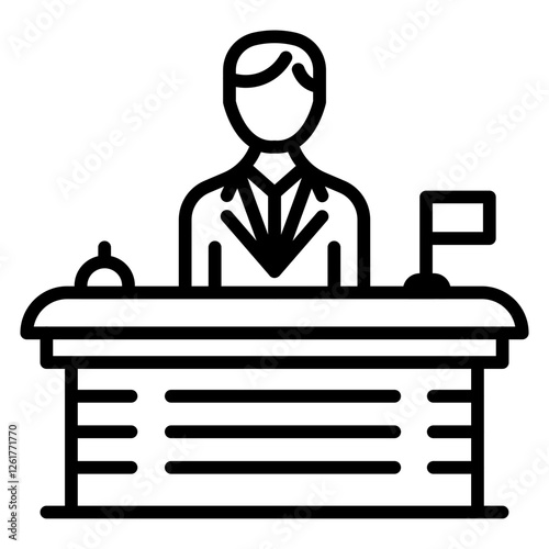 Tour Desk Vector Icon