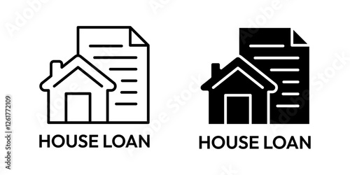 Loan icon set. Containing loan education, house, personal, business, money icons. Personal finance icons. Vector illustration.