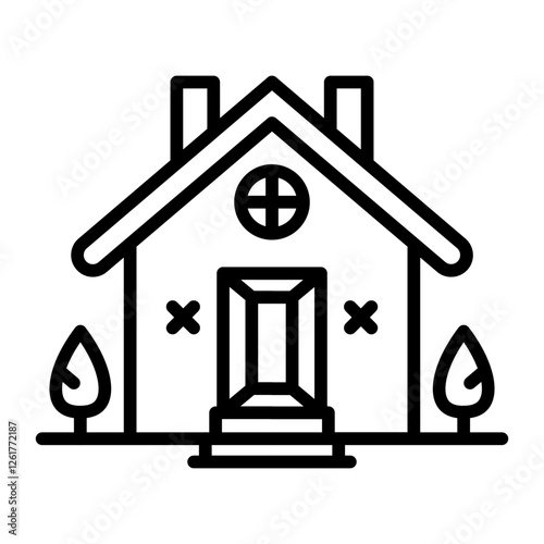Open House Vector Icon