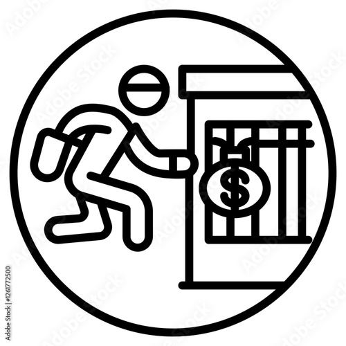 Bank Heist Vector Icon