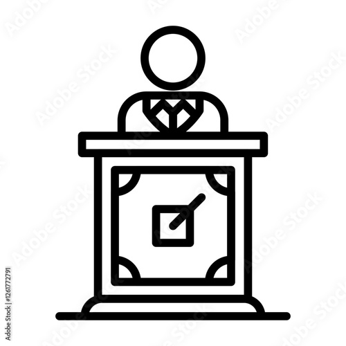 Jury Box Vector Icon