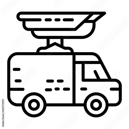 Surveillance Van Vector Icon