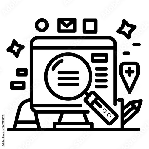 Search Engine Marketing Vector Icon