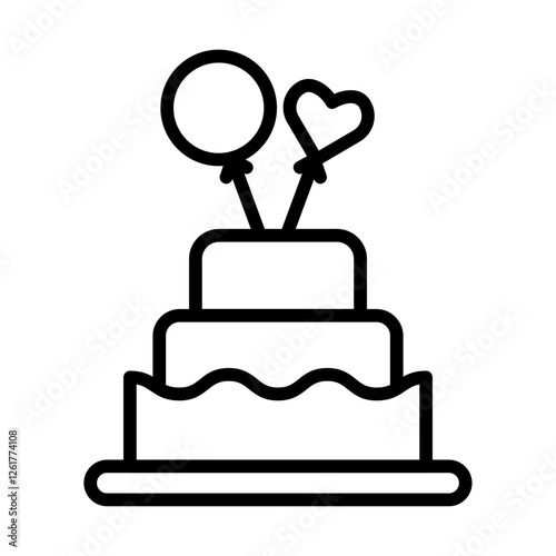 Cake Topper Vector Icon