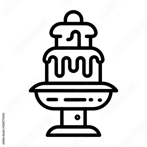 Chocolate Fountain Vector Icon