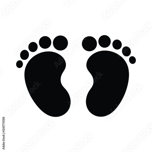 New born, pregnant or coming soon footprints shoes and shoe sole. Kids or baby feet and foot steps Fun vector footsteps icon for print. Love heart blue boy or pink girl sign on white back ground eps20