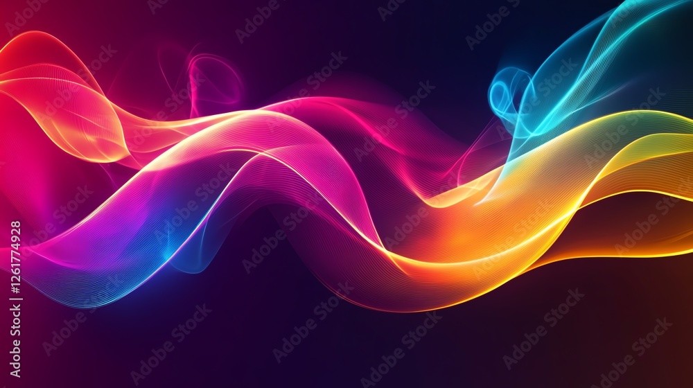A vibrant display of colorful waves, showcasing an abstract design that combines fluid shapes and dynamic colors, ideal for backgrounds, wallpapers, or artistic projects. A vibrant display of colorful waves, showcasing an abstract design that combines fluid shapes and dynamic colors, ideal for backgrounds, wallpapers, or artistic projects.