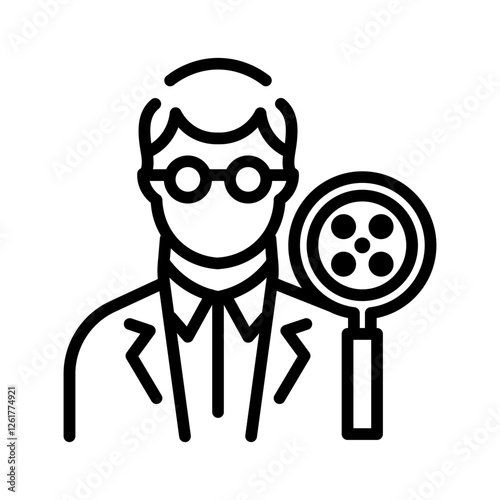 Movie Critic Vector Icon