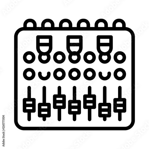 Sound Mixing Board Vector Icon