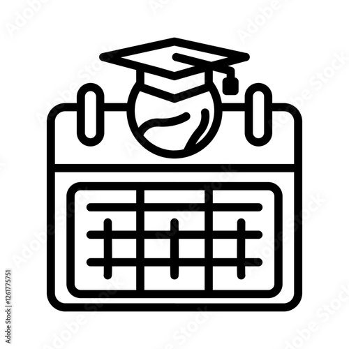 Academic Calendar Vector Icon