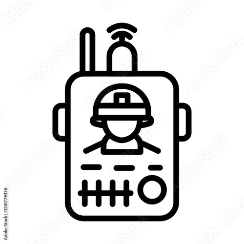 Firemans Radio Vector Icon